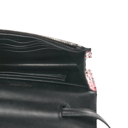 Saint Laurent Snakeskin Monogram Toy Kate Strap Wallet Black Red 5 of 12