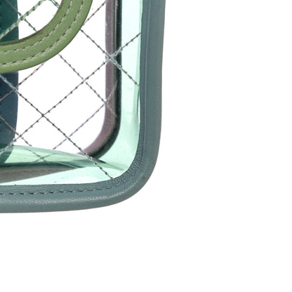 Chanel Lambskin PVC Quilted Mini Coco Splash Flap Blue Green 11 of 12