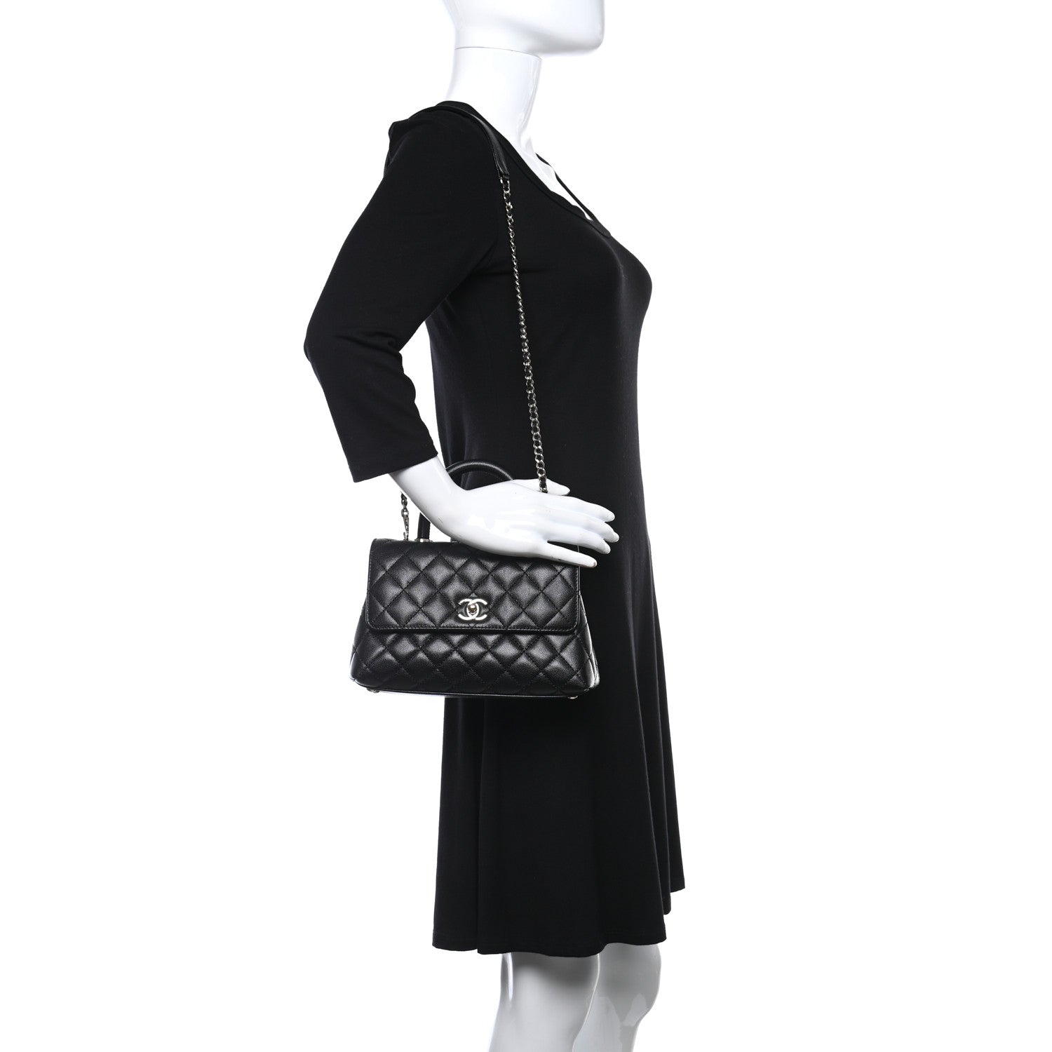 Chanel Caviar Quilted Mini Coco Handle Flap Black 2 of 14