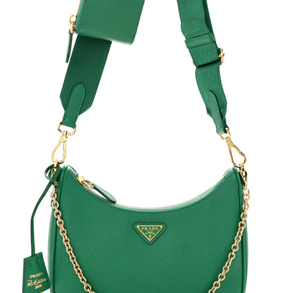 Prada Saffiano Lux Re-Edition 2005 Shoulder Bag Mango 8 of 12