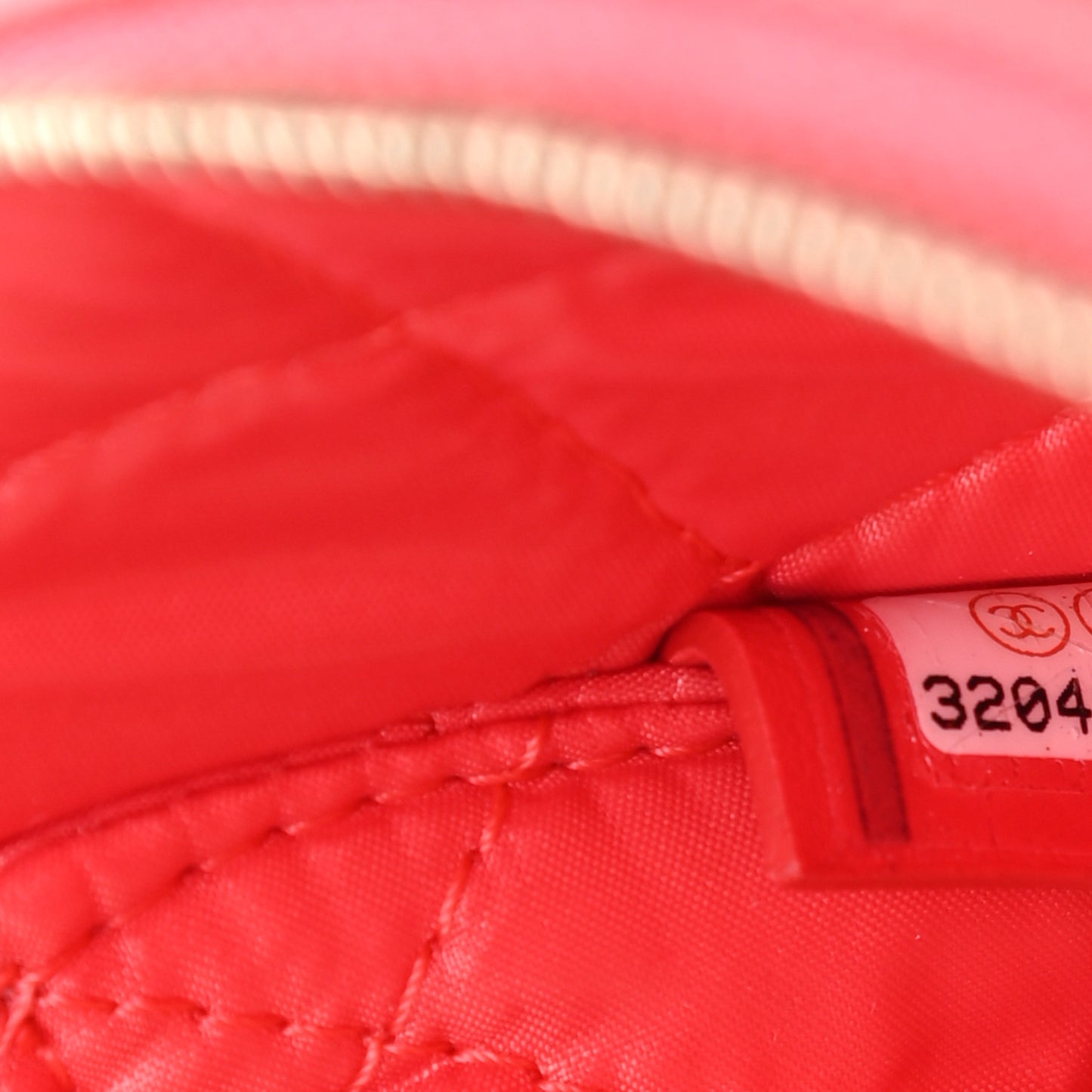 Caviar Quilted Large Vanity Pouch Red