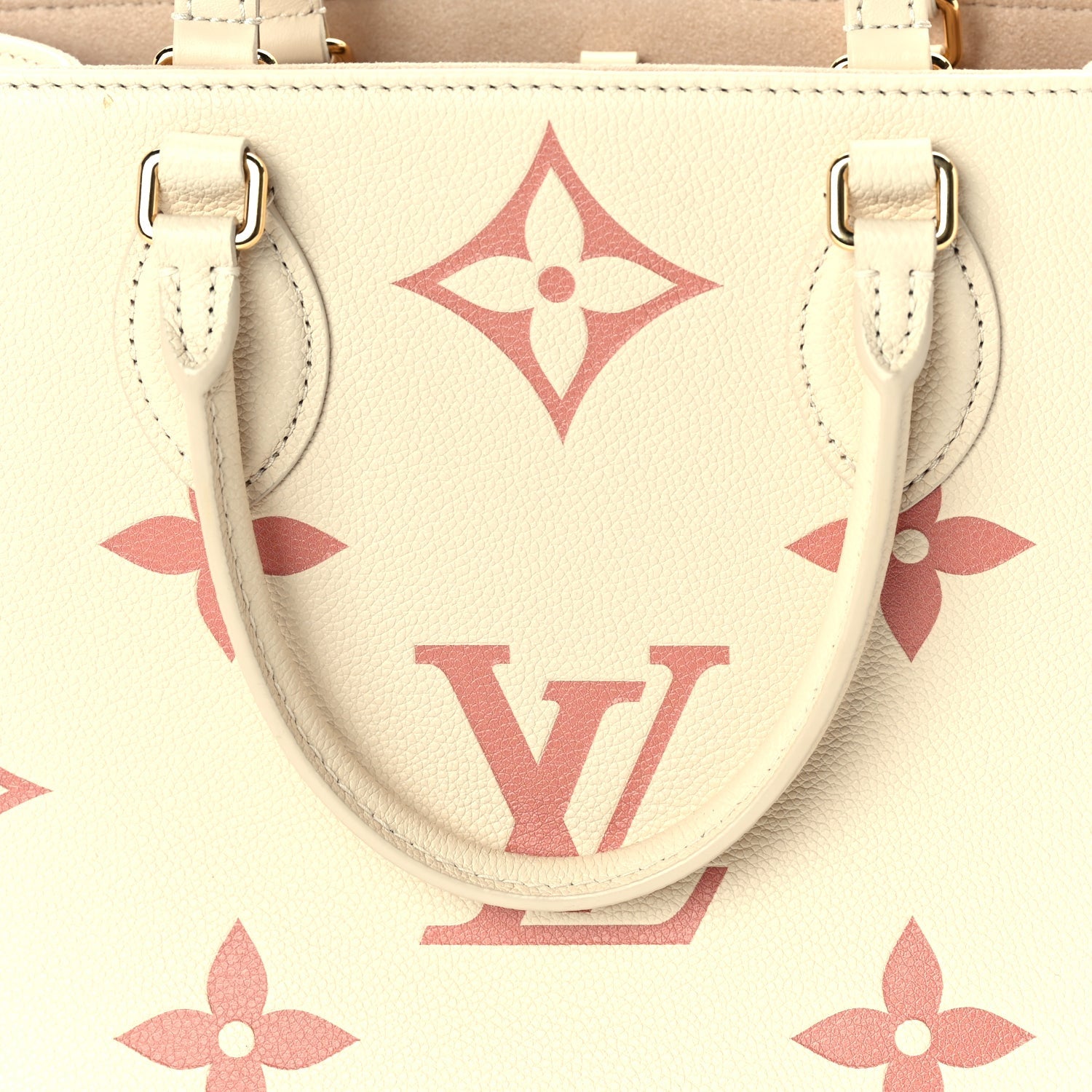 Louis Vuitton Empreinte Monogram Giant Onthego MM Creme Rose Trianon 6 of 8
