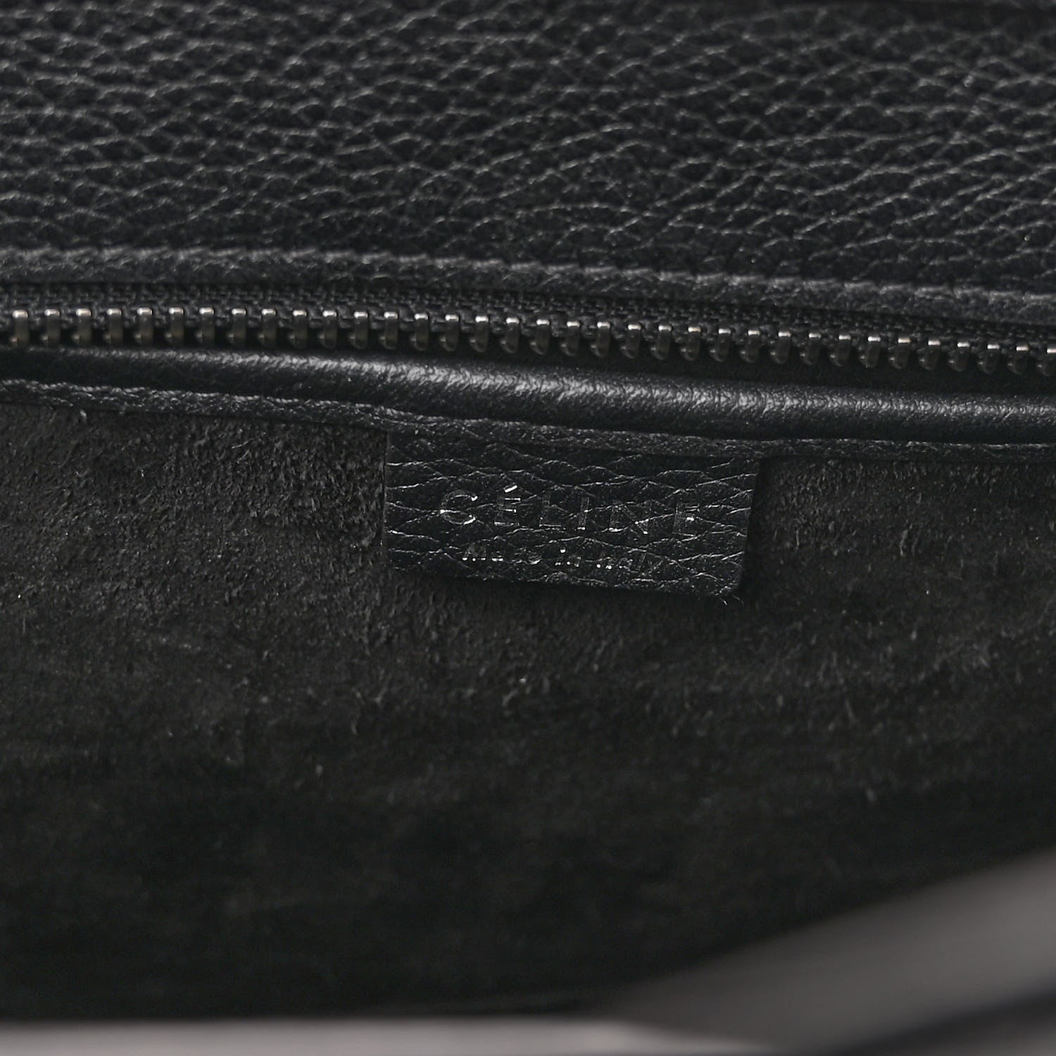 Celine Drummed Calfskin Nano Luggage Black 6 of 9