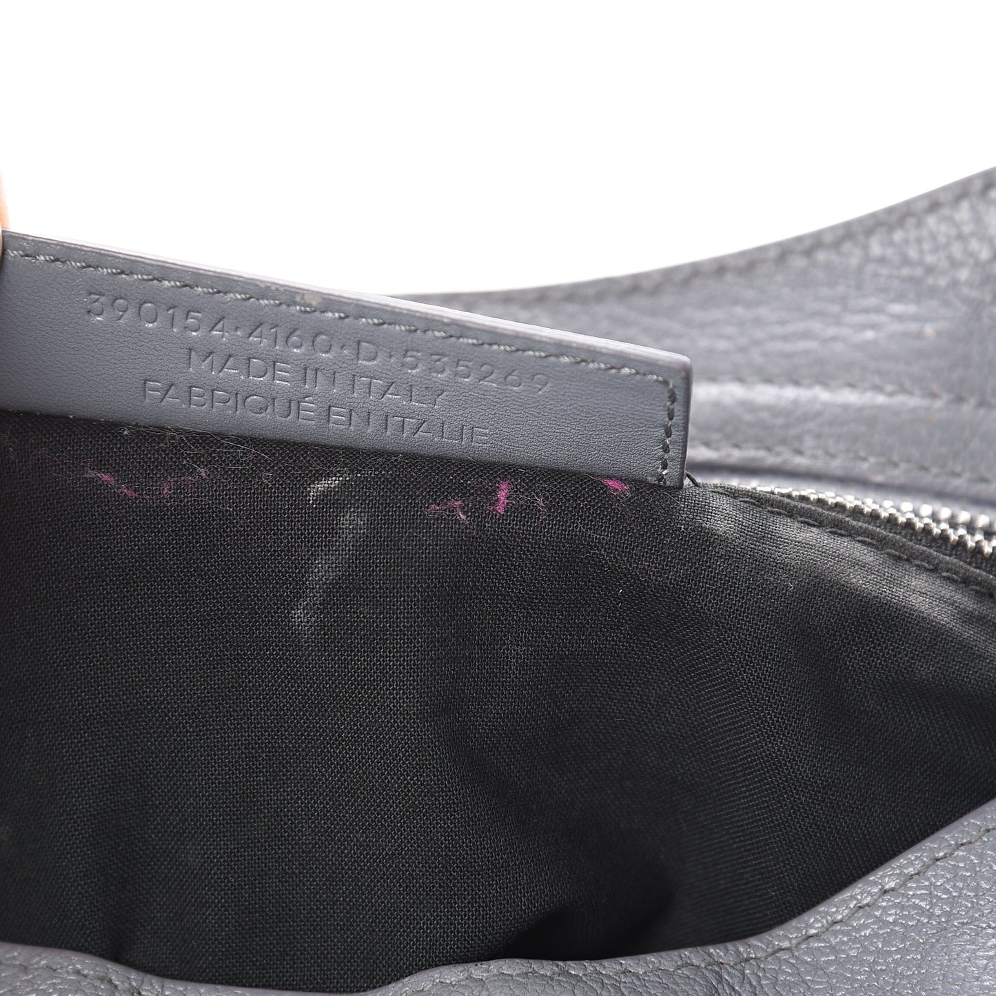 Chevre Silver Metallic Edge Hardware City Bleu Acier