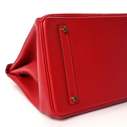 Hermes Epsom Birkin 35  Rouge Casaque 9 of 10