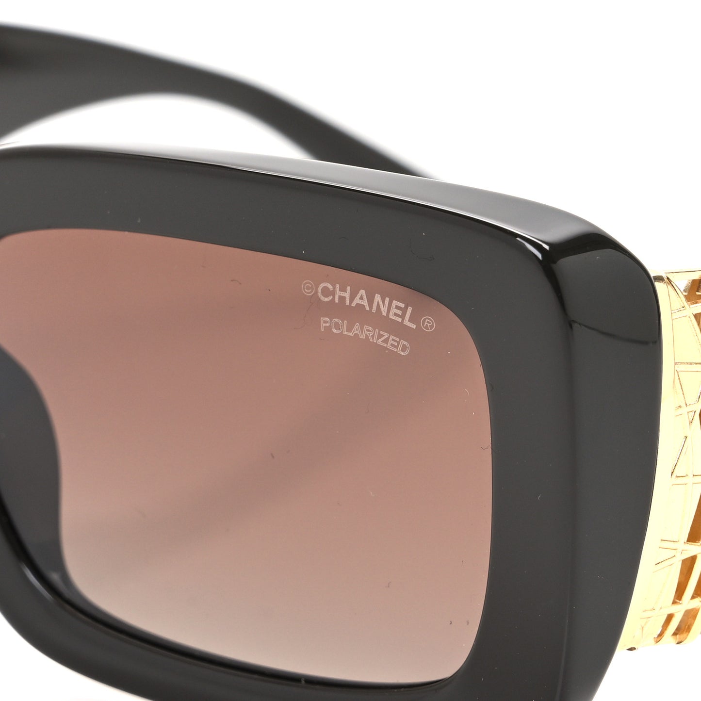 Acetate Rectangle Sunglasses 5534-A Dark Brown