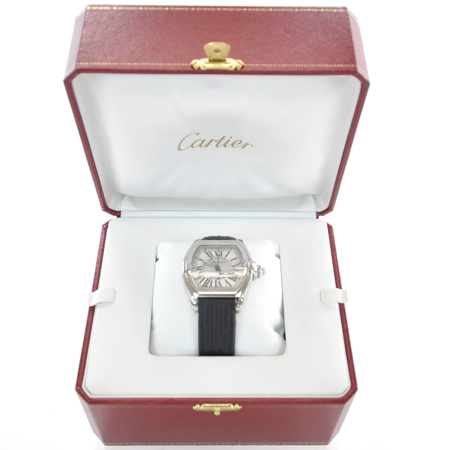 Cartier Stainless Steel Nylon 42mm Roadster GMT Automatic Watch 1 of 7