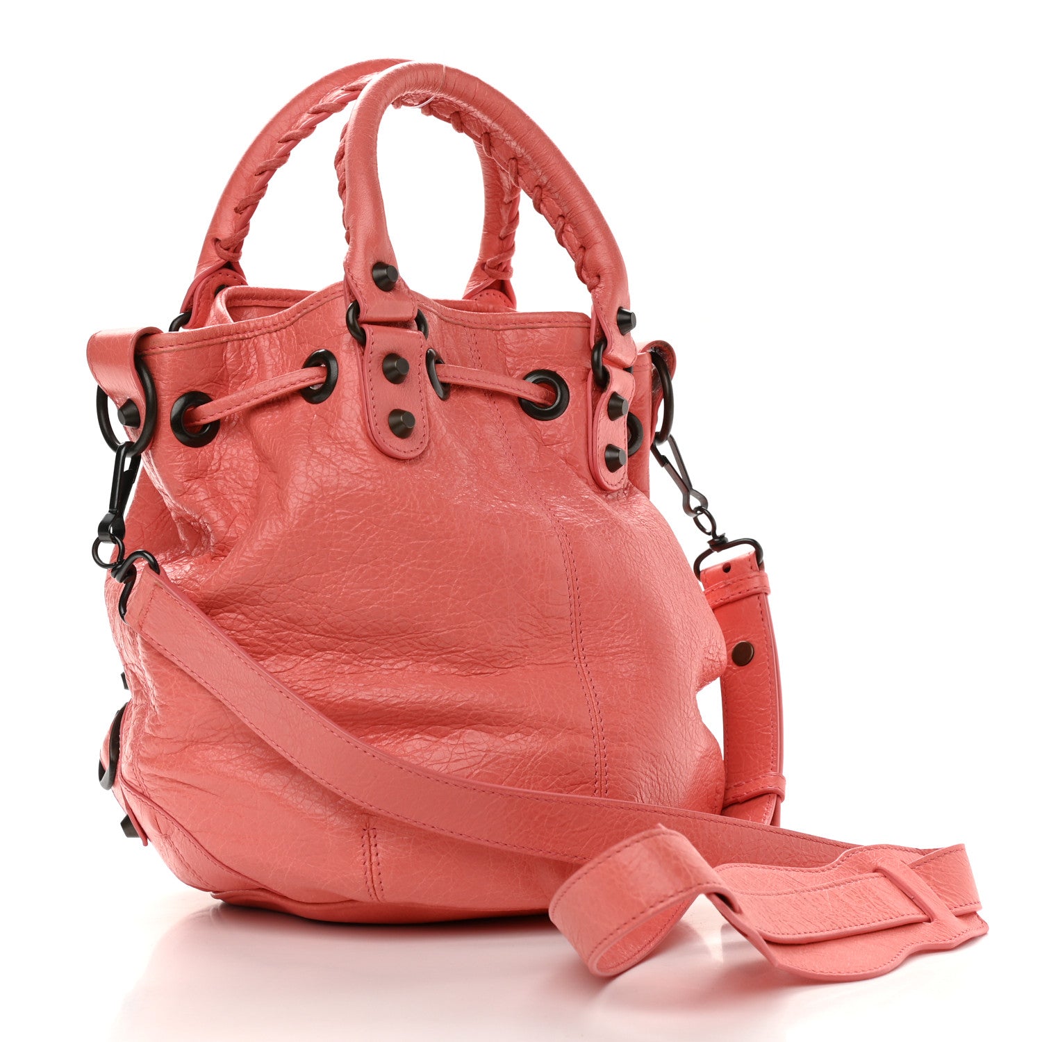 Balenciaga Agneau Classic Hardware Mini Pompon Rose Azalee 3 of 11