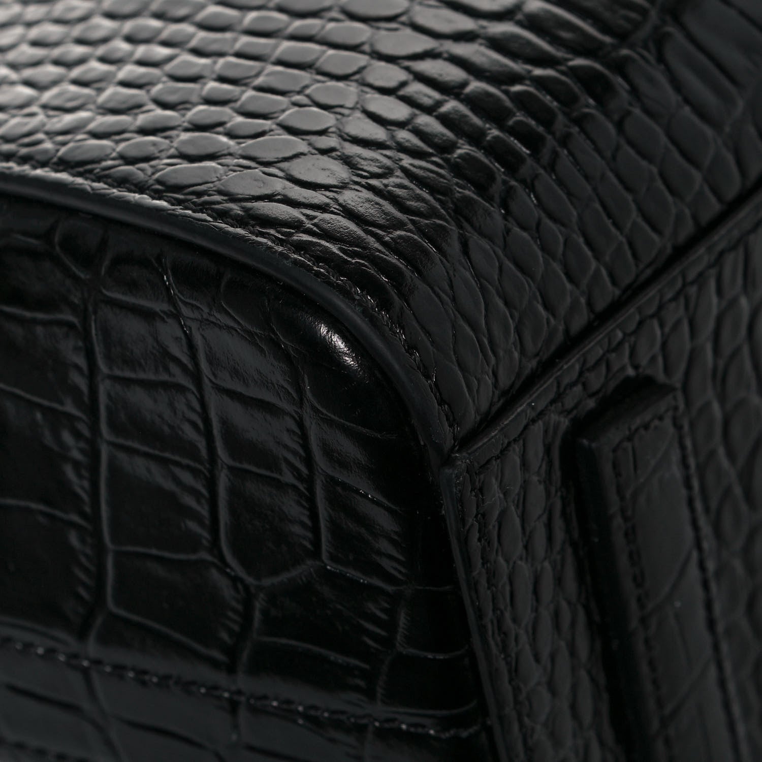 Givenchy Calfskin Crocodile Embossed Mini Antigona Black 11 of 12