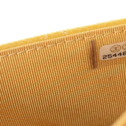 Chanel Caviar Quilted Wallet on Chain WOC Yellow 8 of 10
