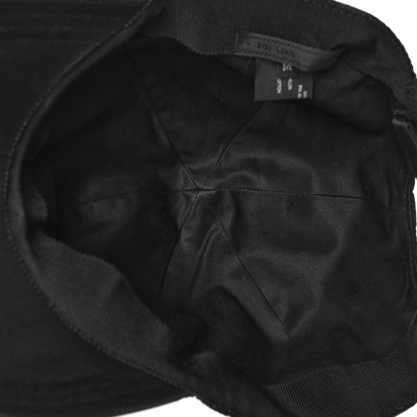 Tessuto Nylon Logo Baseball Cap M Black