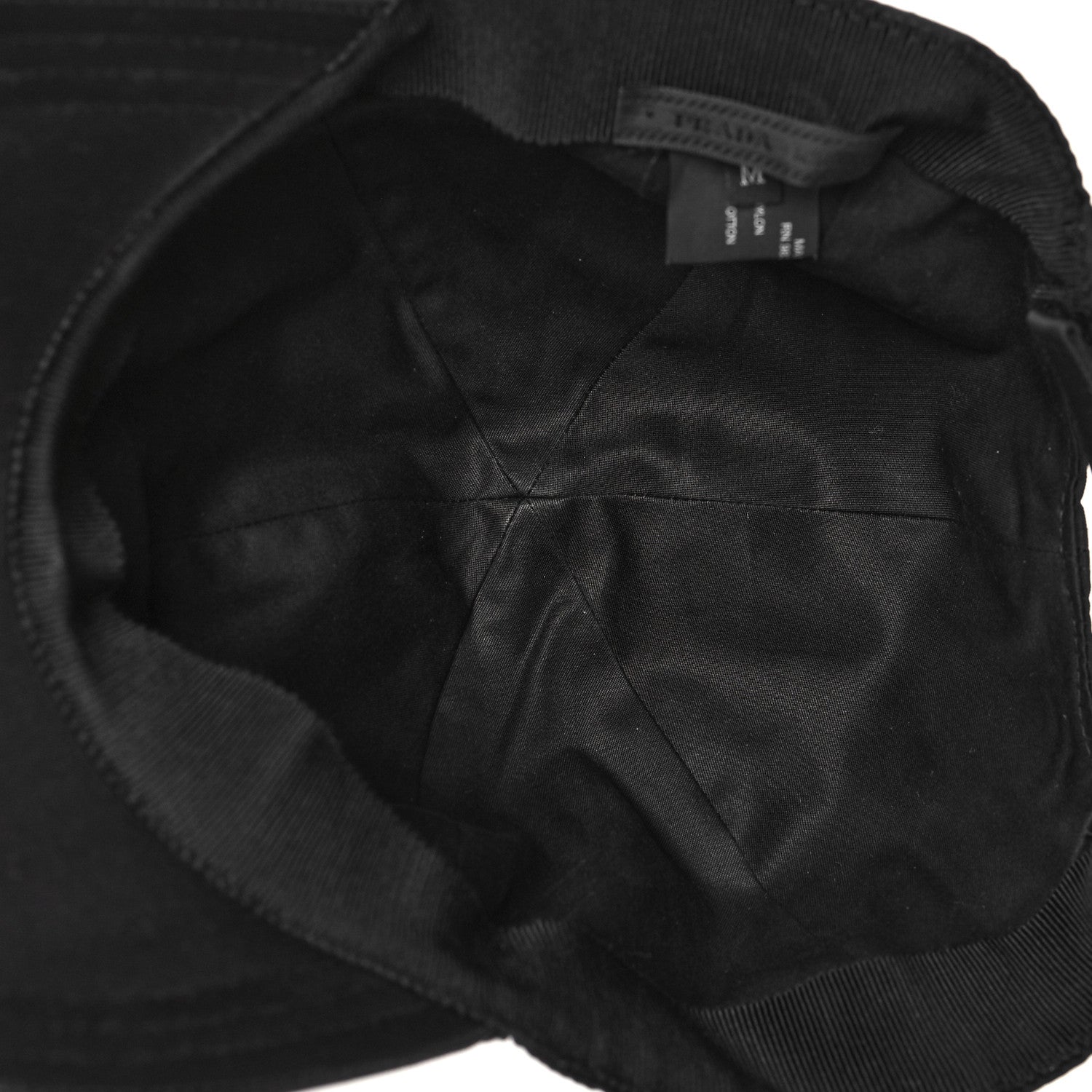 Prada Tessuto Nylon Logo Baseball Cap M Black 6 of 7