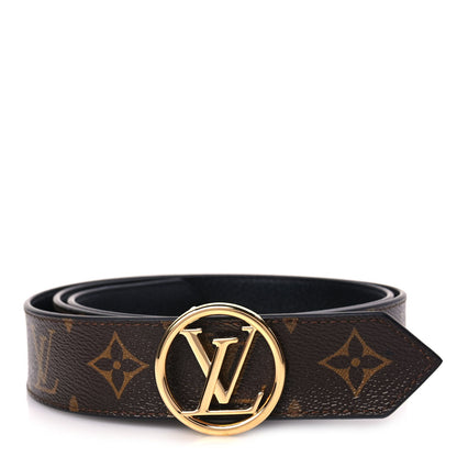 Louis Vuitton Monogram Calfskin 35mm LV Circle Reversible Belt Black 1 of 5
