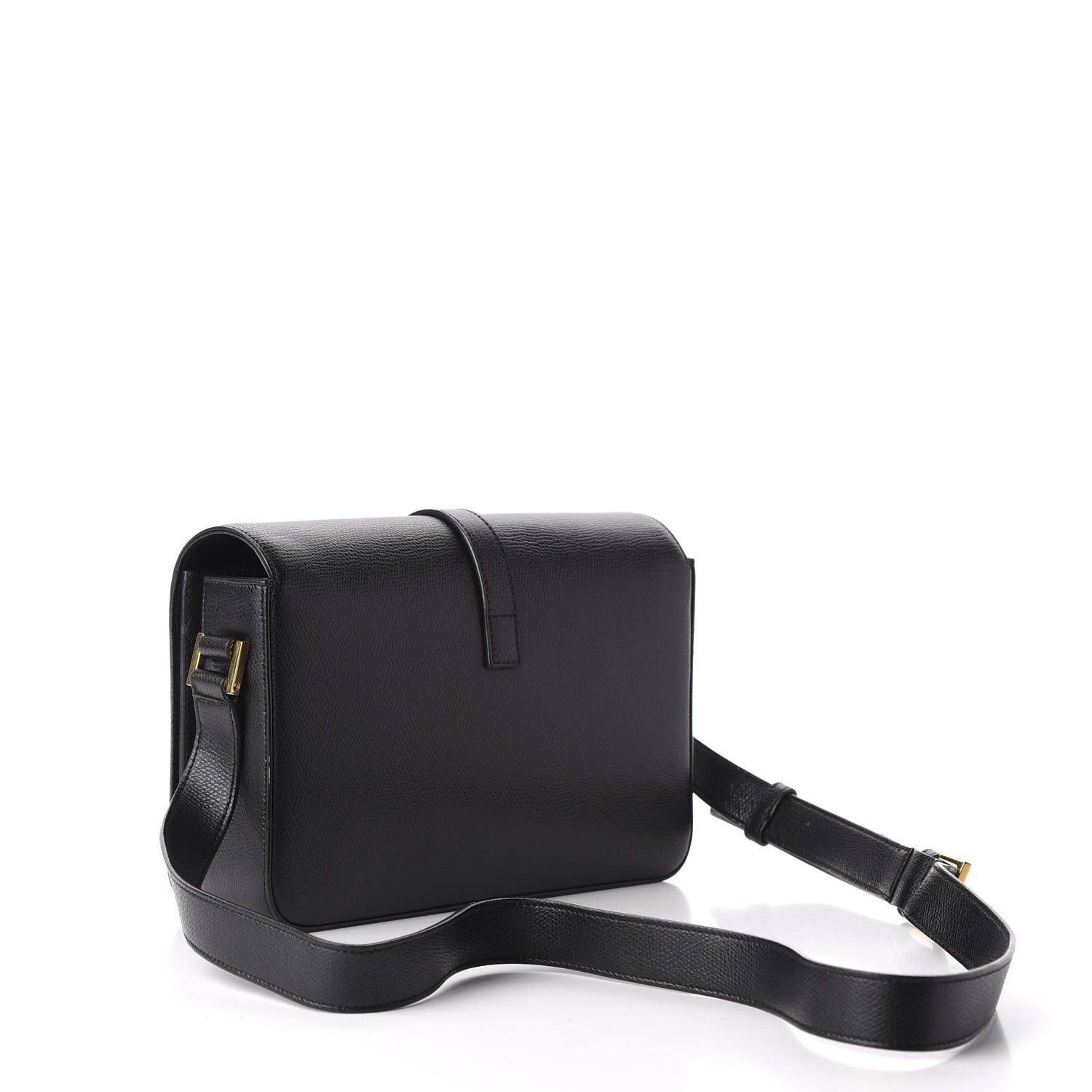 Saint Laurent Textured Calfskin Medium Classic Monogram Universite Bag Black 3 of 11