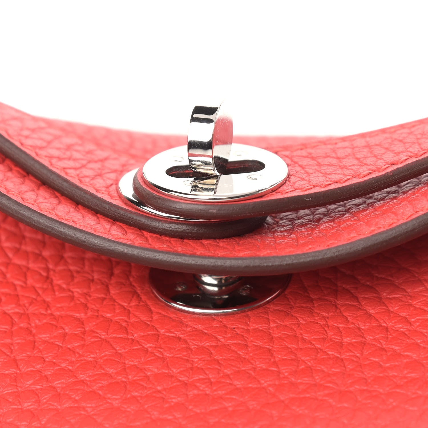 Hermes Taurillon Clemence Mini Lindy 20 Rouge Tomate 10 of 13