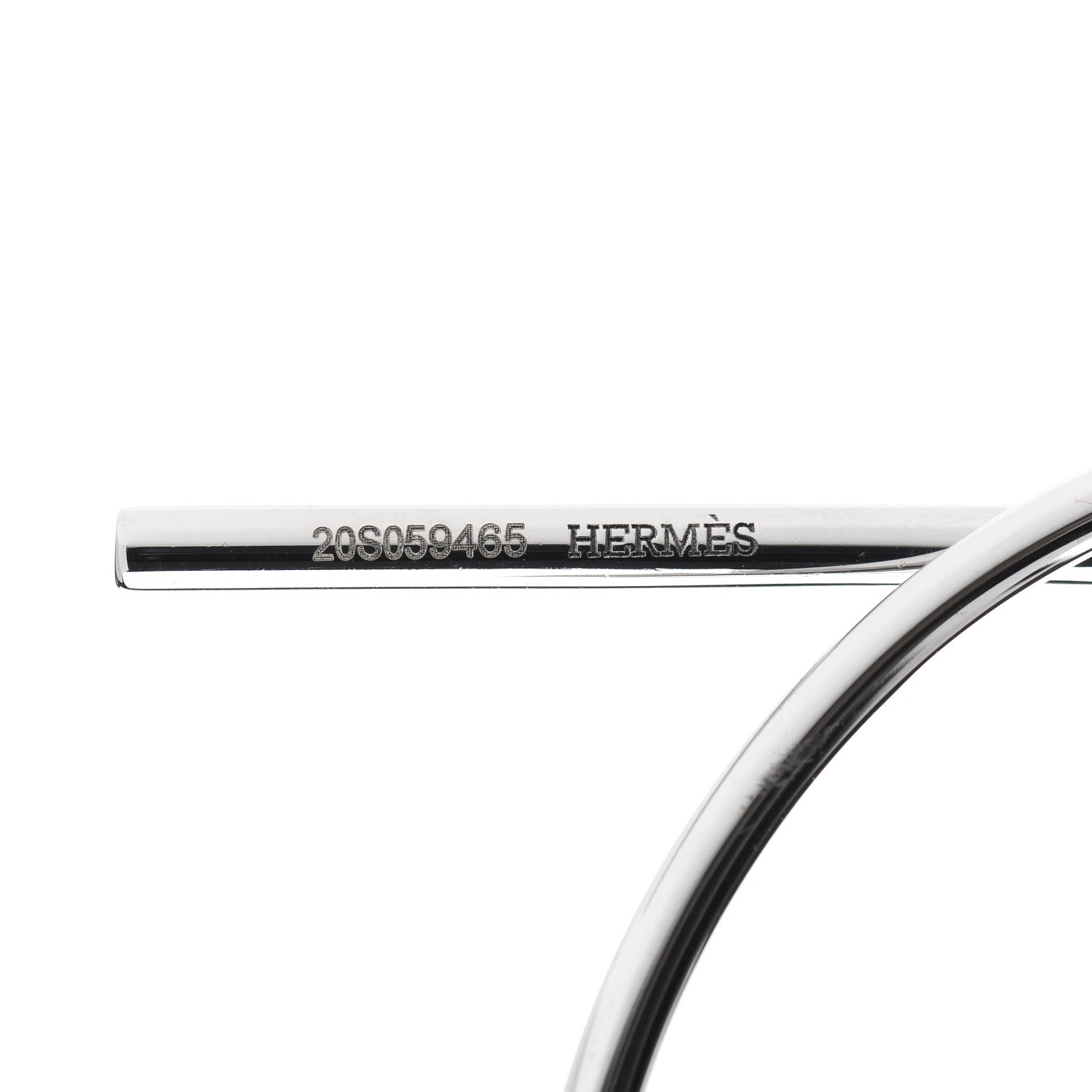 Hermes Sterling Silver MM Loop Earrings 5 of 7