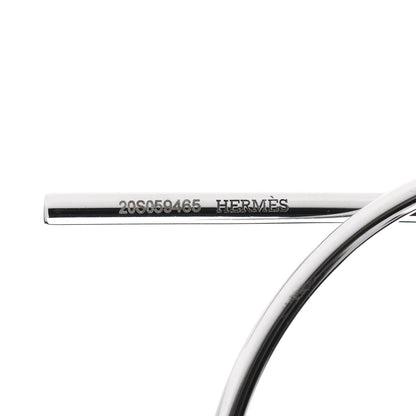 Hermes Sterling Silver MM Loop Earrings 5 of 7