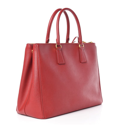 Prada Saffiano Large Galleria Double Zip Tote Fuoco 3 of 11