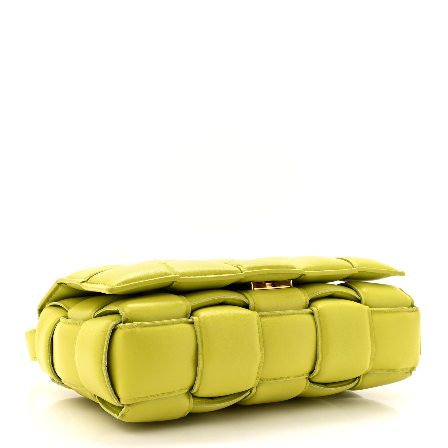 Nappa Maxi Intreccio Padded Cassette Crossbody Bag Kiwi