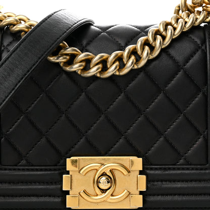 Chanel Lambskin Quilted Small Boy Flap Black 8 of 12