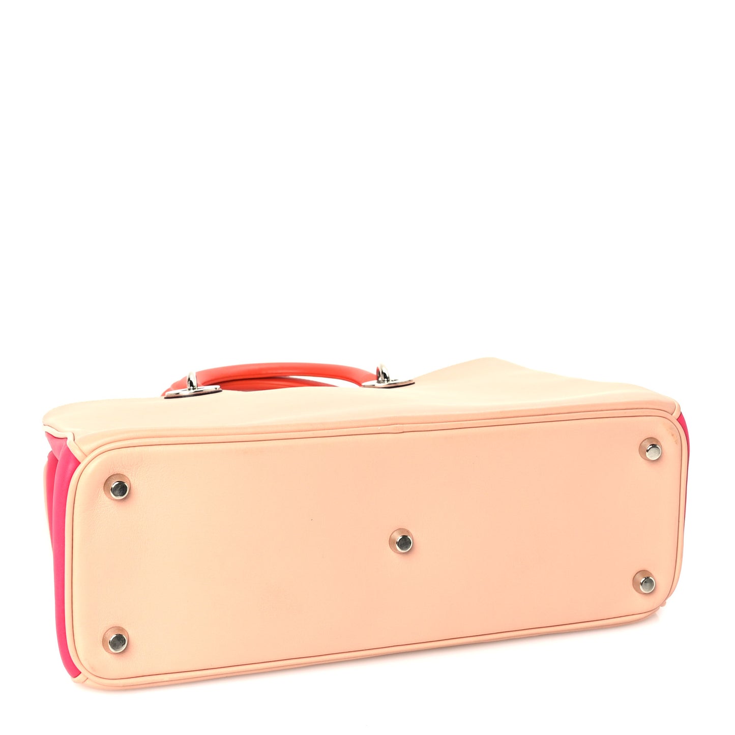 Smooth Calfskin Medium Tri-Color Diorissimo Tote Pink Fuchsia Orange