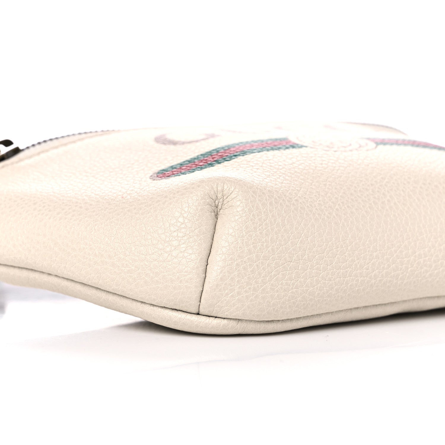 Gucci Grained Calfskin Small Logo Belt Bag White 9 of 12