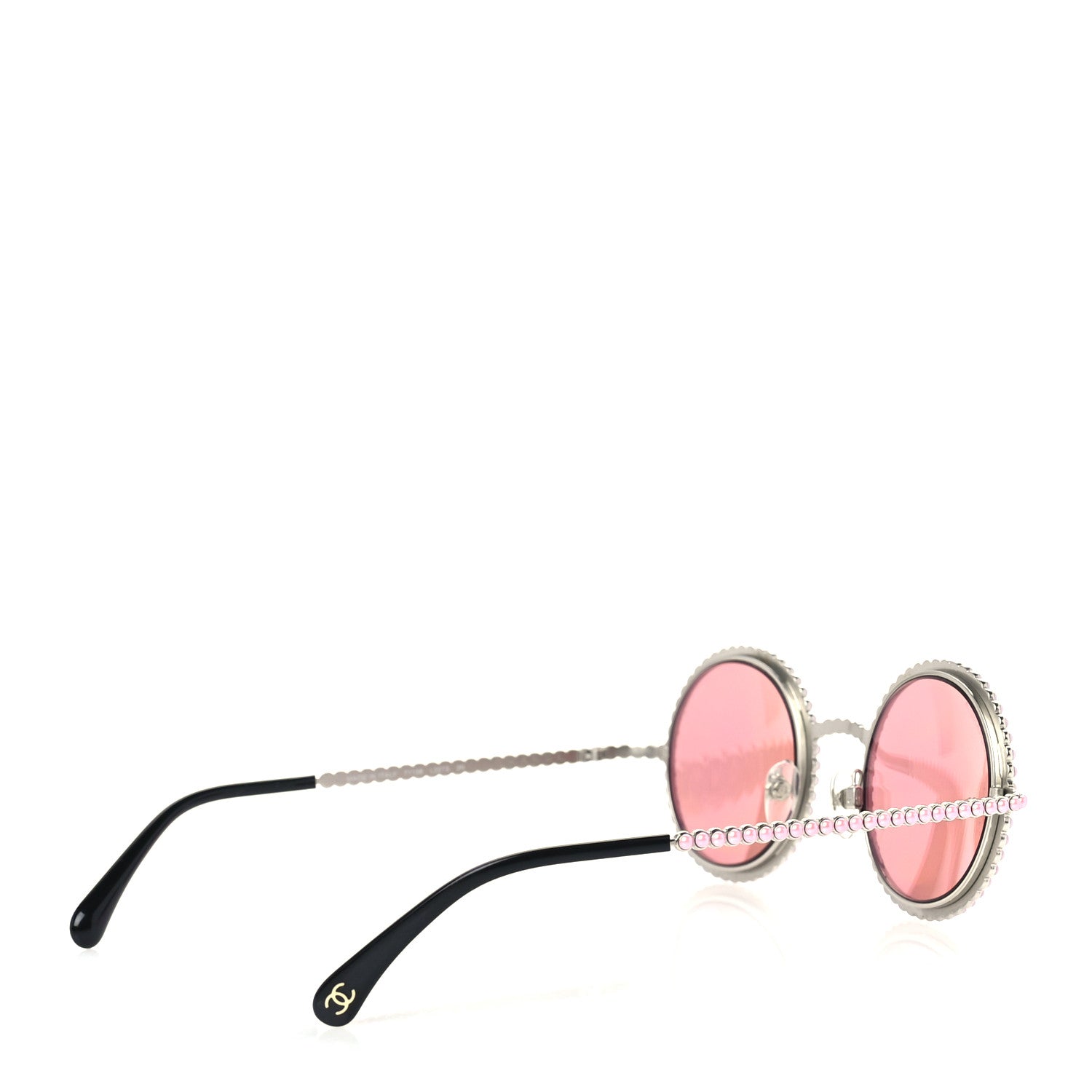 Chanel Metallic Pearl Round Sunglasses 71138 Pink 4 of 7