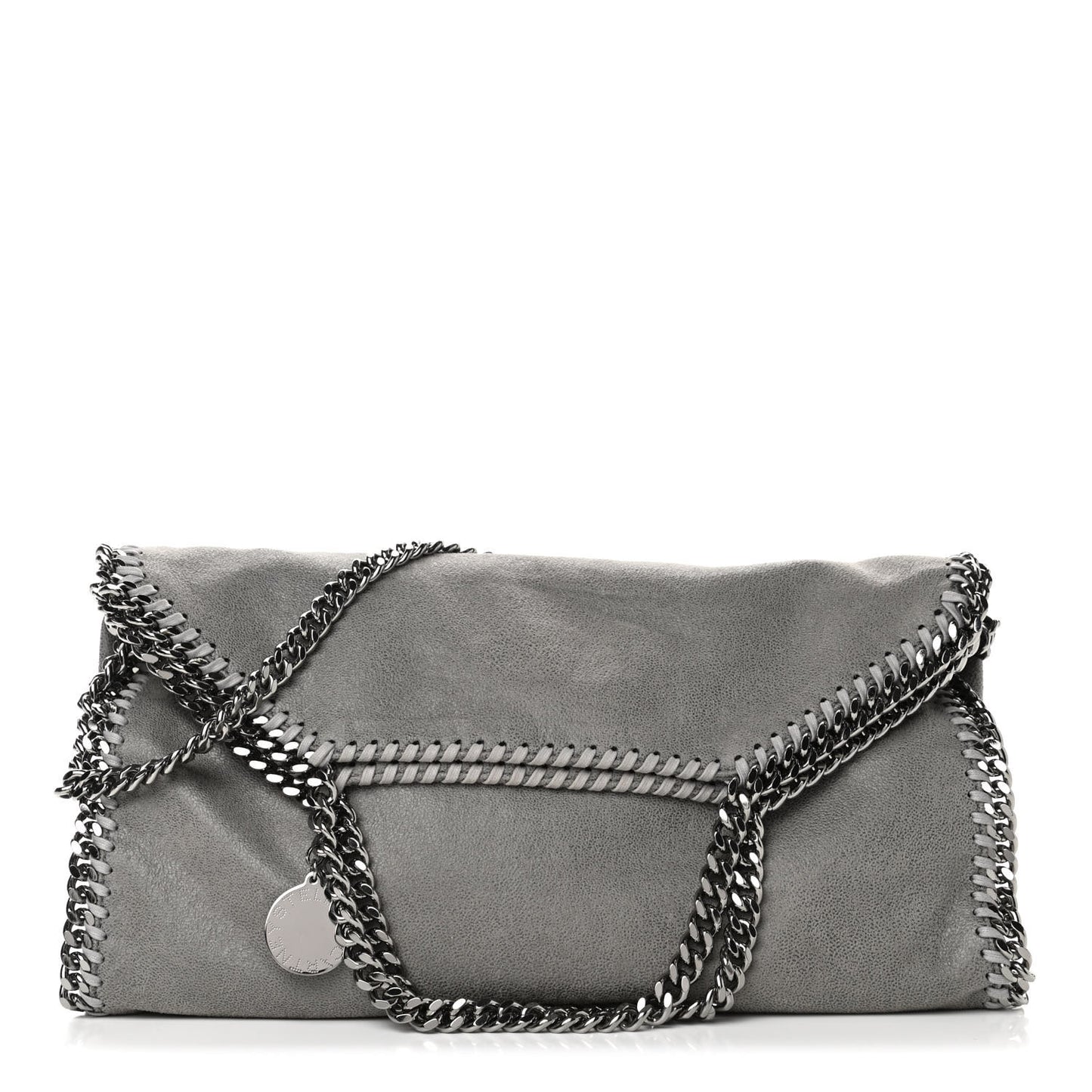 Shaggy Deer Falabella Fold Over Tote Grey