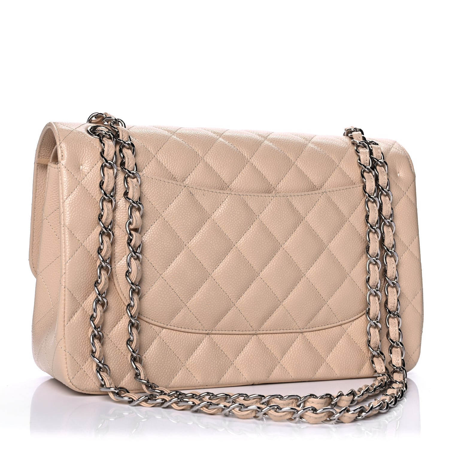 Chanel Caviar Quilted Jumbo Double Flap Beige Clair 3 of 19