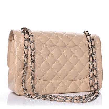 Chanel Caviar Quilted Jumbo Double Flap Beige Clair 3 of 19