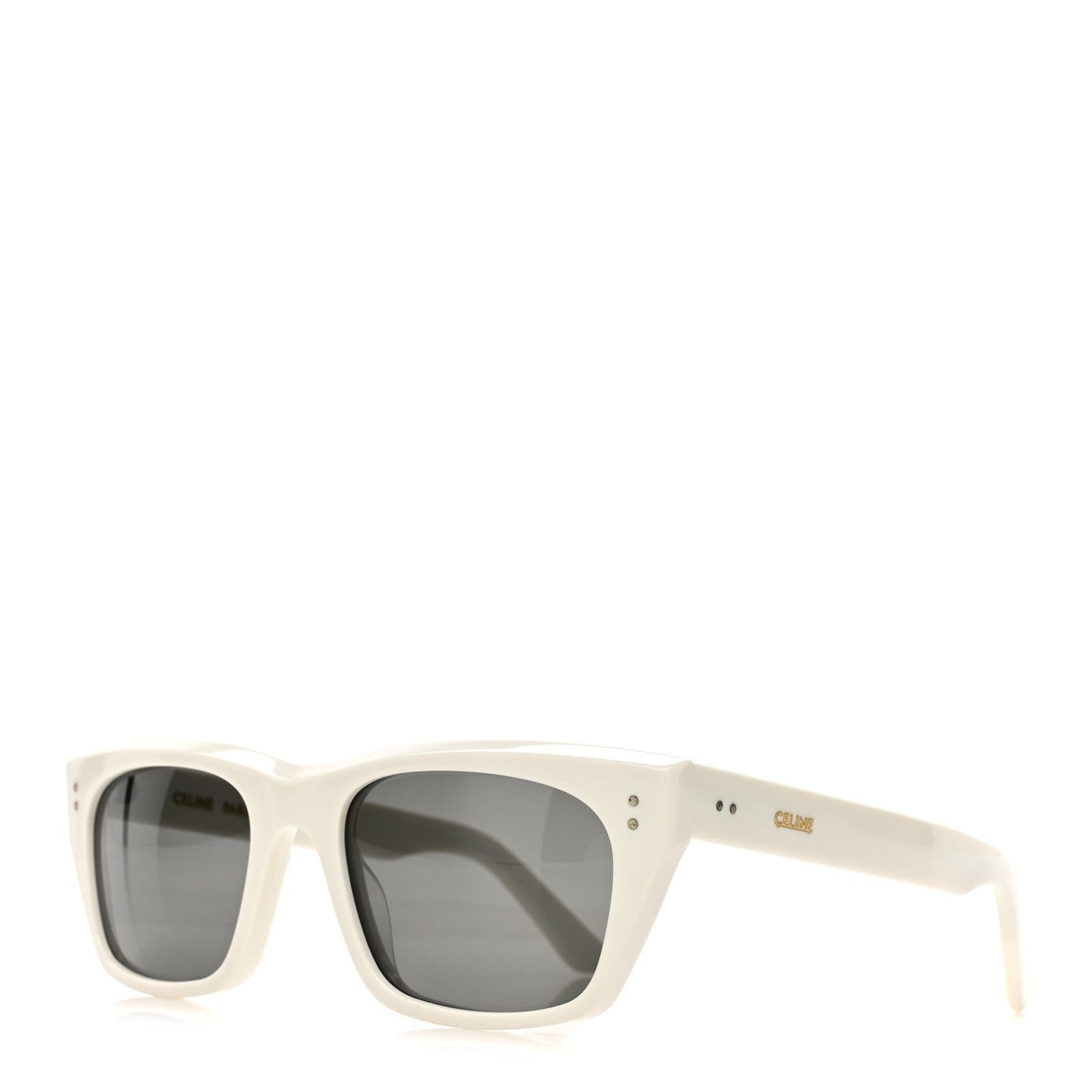 Acetate Polarized Rectangular Sunglasses CL40060I White