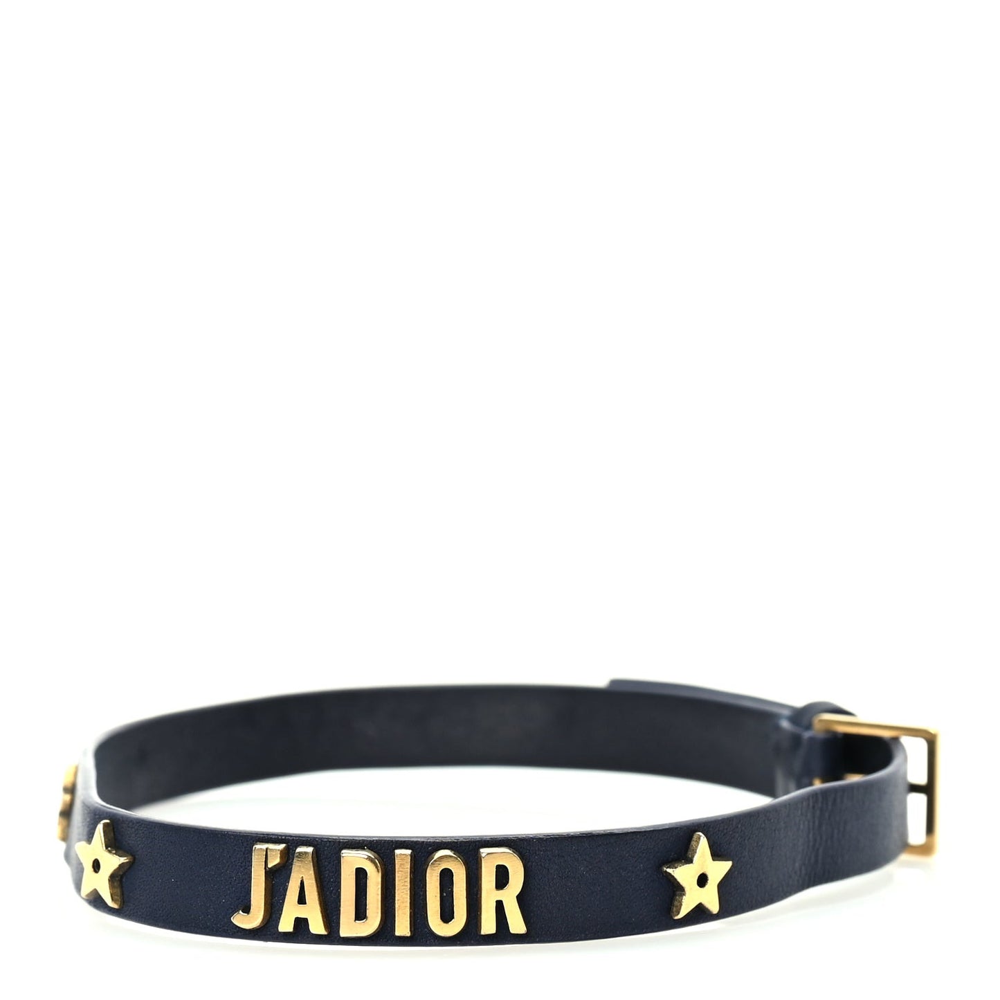 Calfskin Star J'Adior Double Bracelet Blue