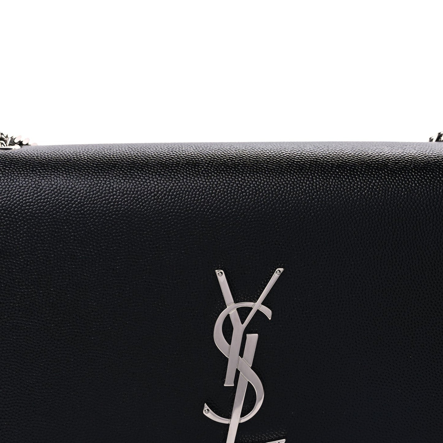 Grain De Poudre Medium Classic Monogram Kate Satchel Black