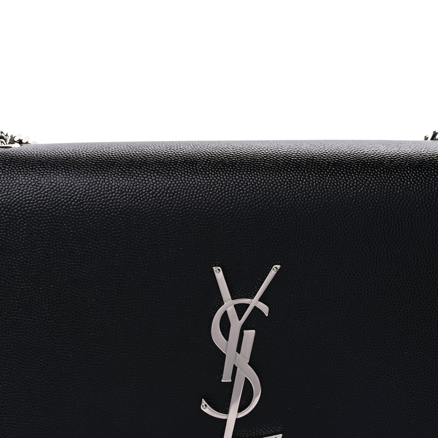 Saint Laurent Grain De Poudre Medium Classic Monogram Kate Satchel Black 6 of 7
