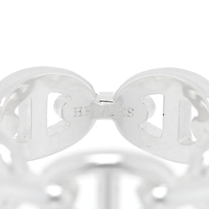 Hermes Sterling Silver PM Chaine d'Ancre Enchainee Band Ring 53 6.5 4 of 5