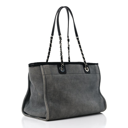 Chanel Canvas Small Deauville Tote Grey 3 of 16