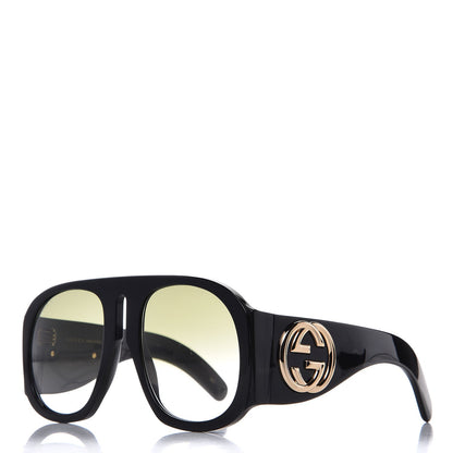 Gucci Oversized Aviator Sunglasses GG0152S Black 1 of 8