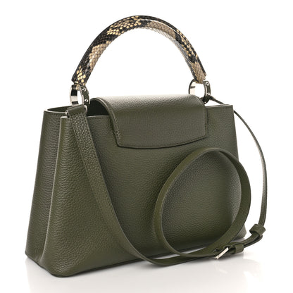 Louis Vuitton Taurillon Snakeskin Capucines PM Khaki 3 of 8