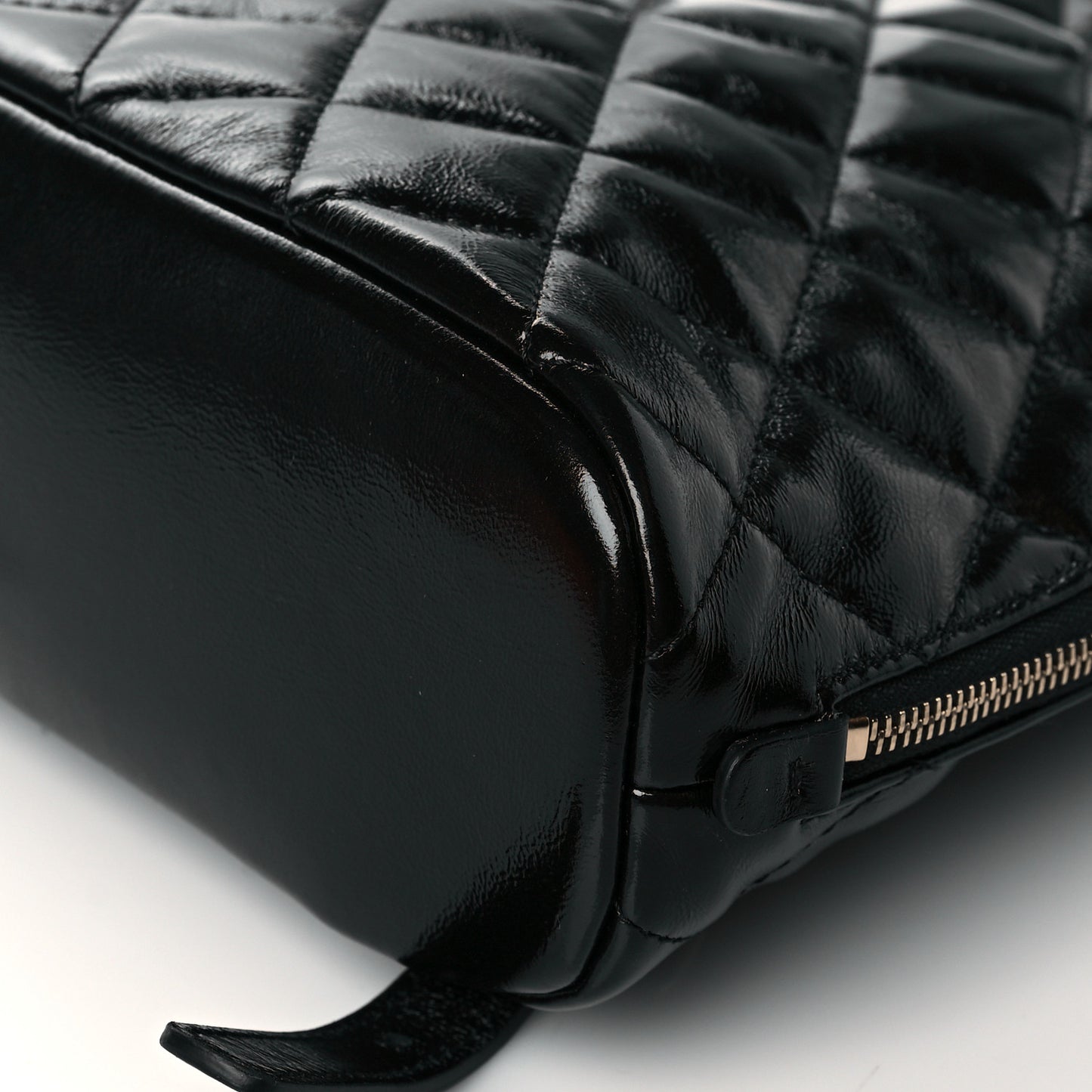 Shiny Calfskin My Pocket Backpack Black