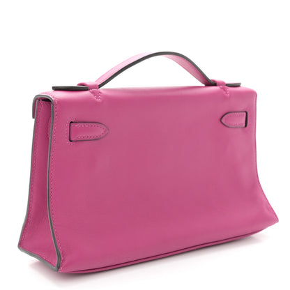 Hermes Swift Kelly Pochette Clutch Rose Pourpre 3 of 11