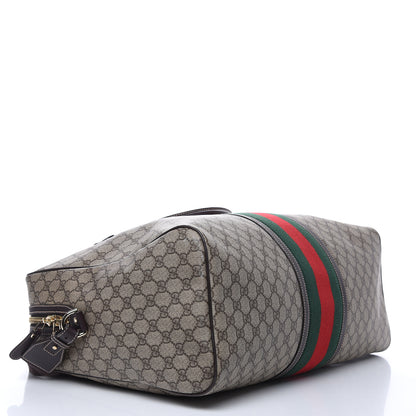 Gucci GG Plus Web Carry On Duffle Bag Dark Brown 4 of 13