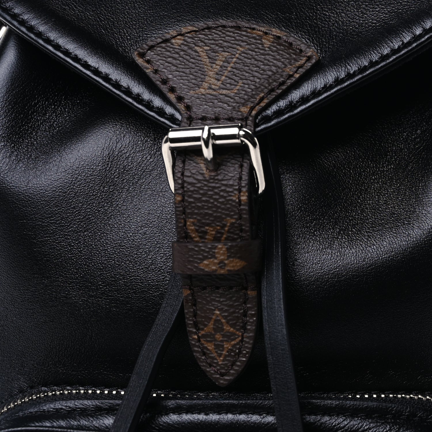 Louis Vuitton Lambskin Monogram Montsouris Vibe PM Black 6 of 8