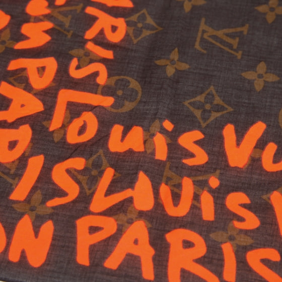 Louis Vuitton Cotton Graffiti Bandana Orange 4 of 6