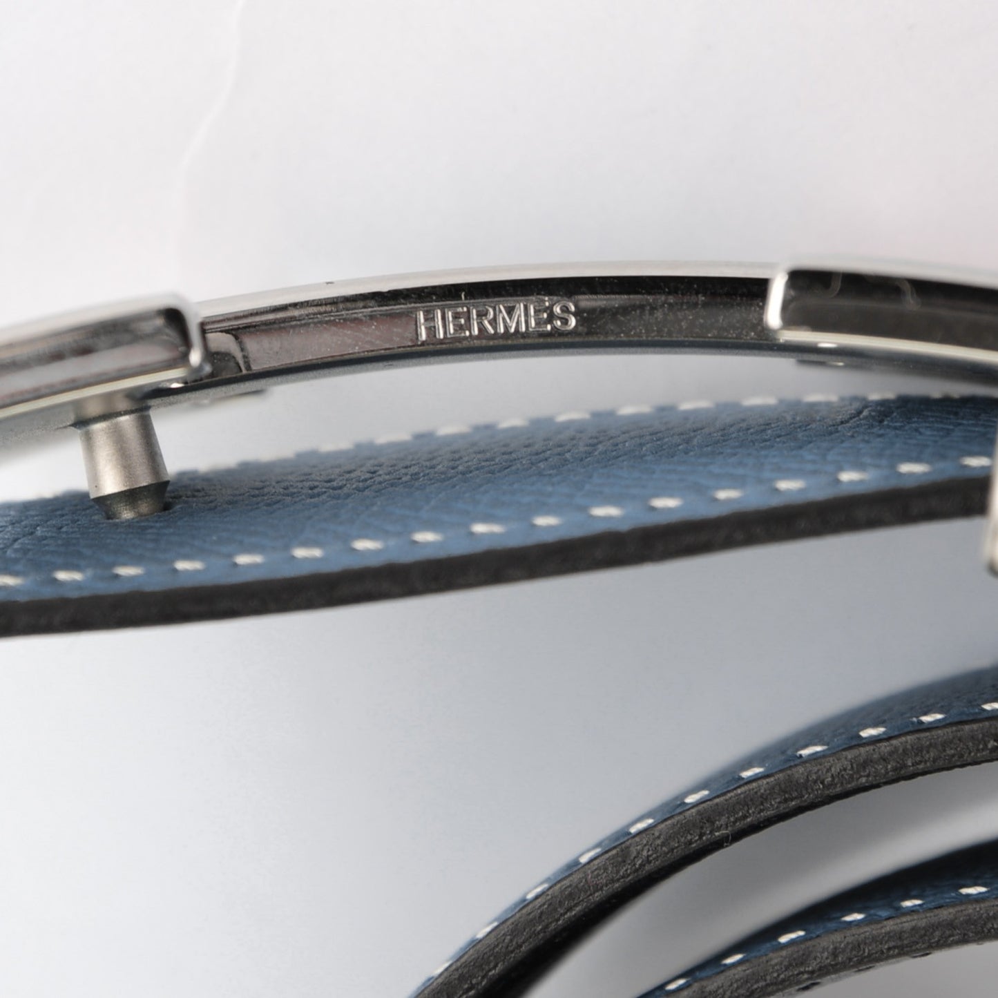 Swift Epsom 32mm H Belt 95 Black Blue Jean