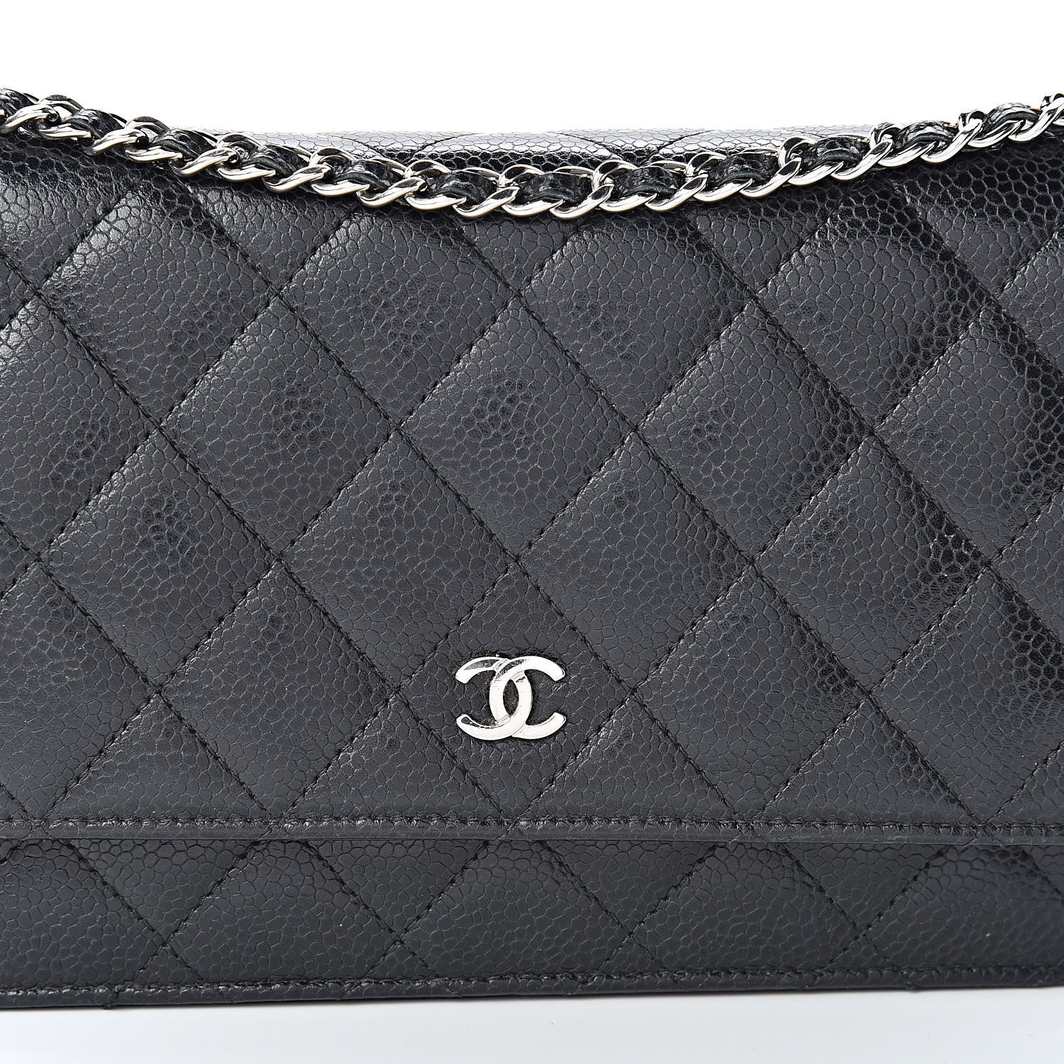 Chanel Caviar Quilted Wallet On Chain WOC Black 9 of 15