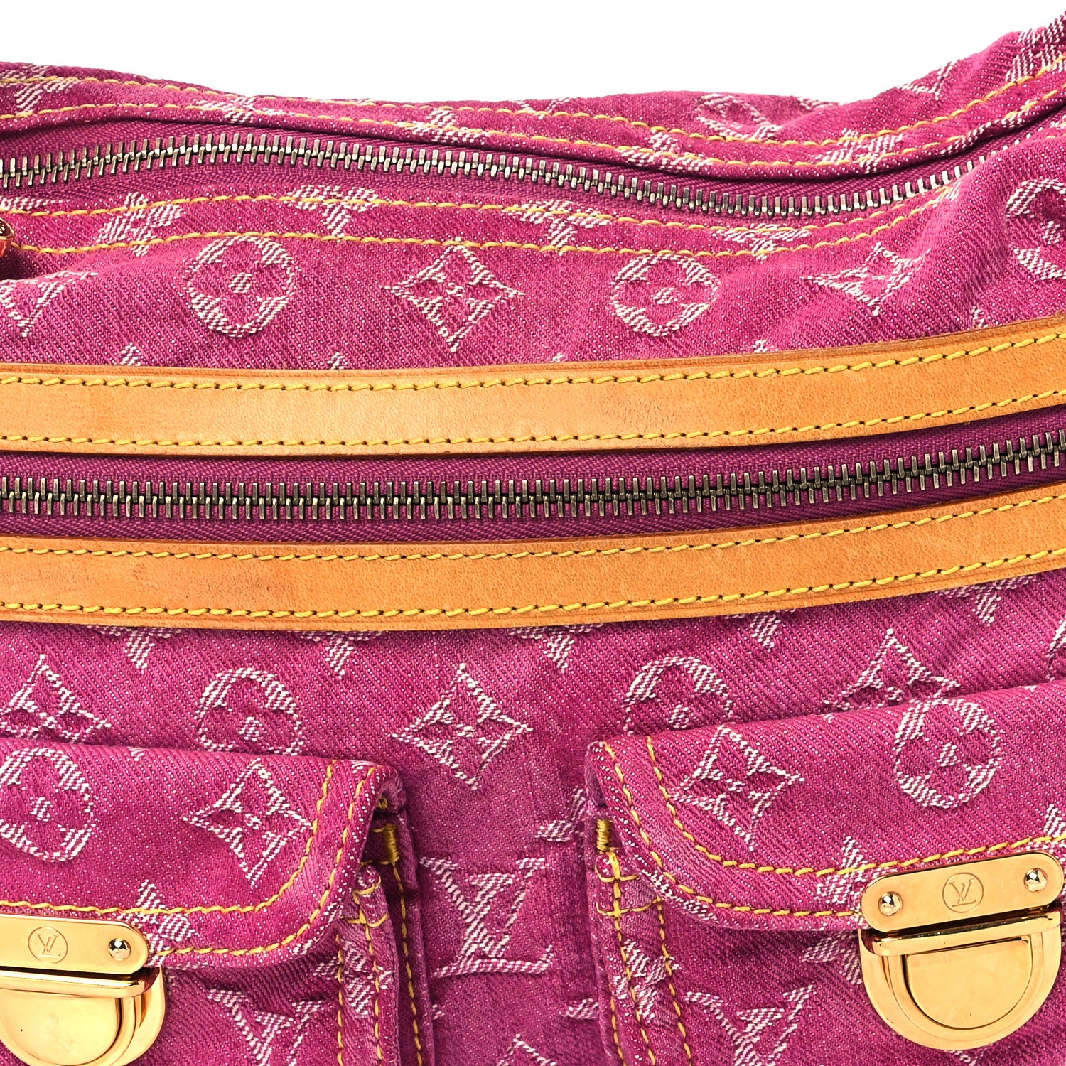 Louis Vuitton Denim Baggy PM Fuchsia 7 of 11