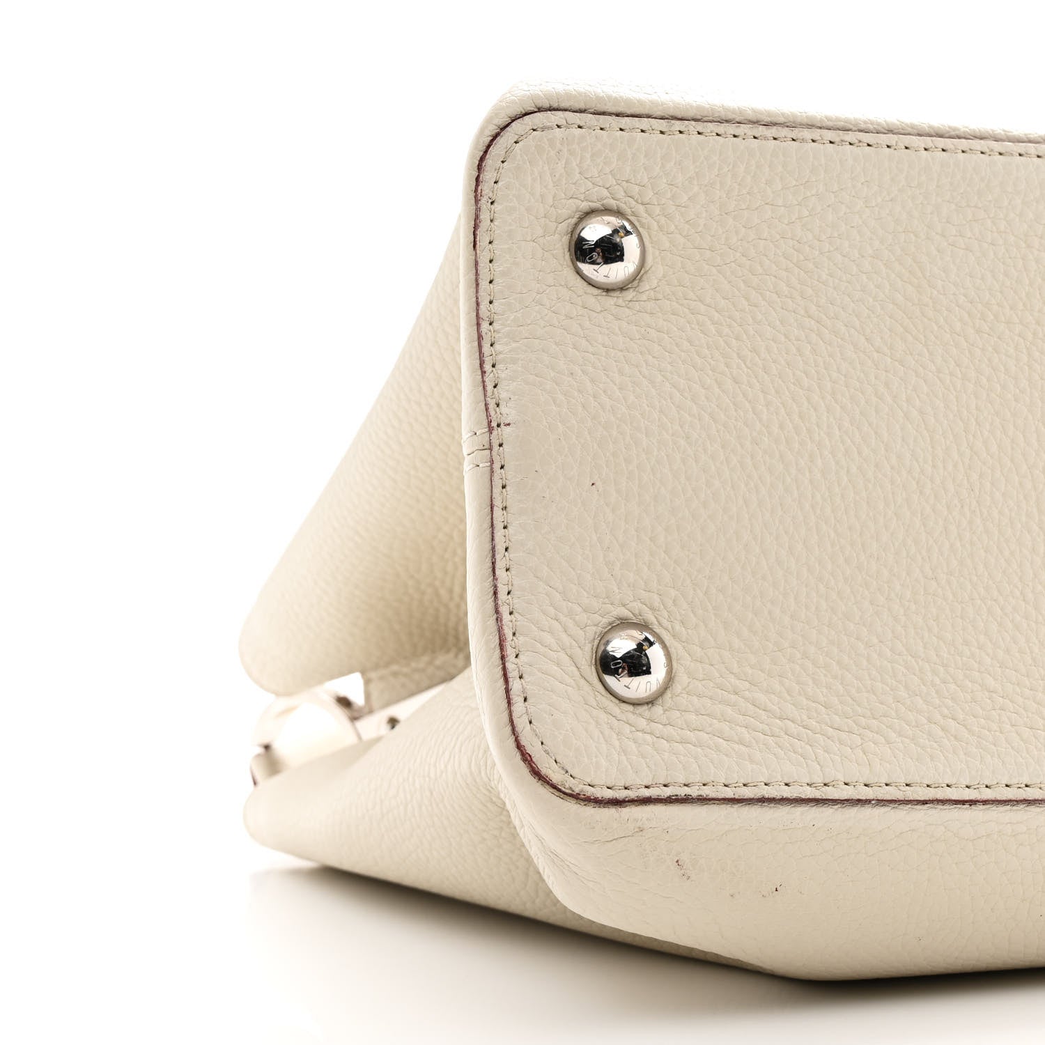 Louis Vuitton Taurillon Capucines MM Blanc Casse 9 of 11