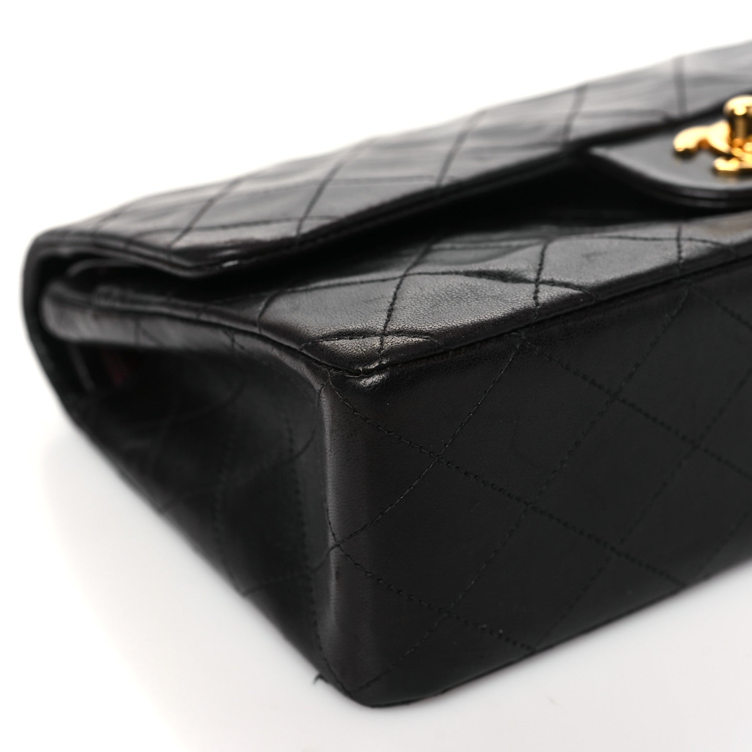 Chanel Lambskin Quilted Medium Double Flap Black 9 of 12