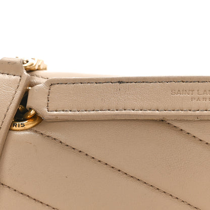 Saint Laurent Calfskin Y Quilted Monogram Medium Loulou Chain Satchel Dark Beige 15 of 21