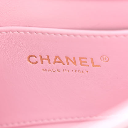 Chanel Shiny Lambskin Quilted Enamel CC Mini Flap Light Pink 6 of 10